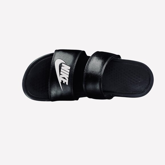 Nike Double Strap Slides Woman's 11 Black Used Good Condition - Picture 8 of 8